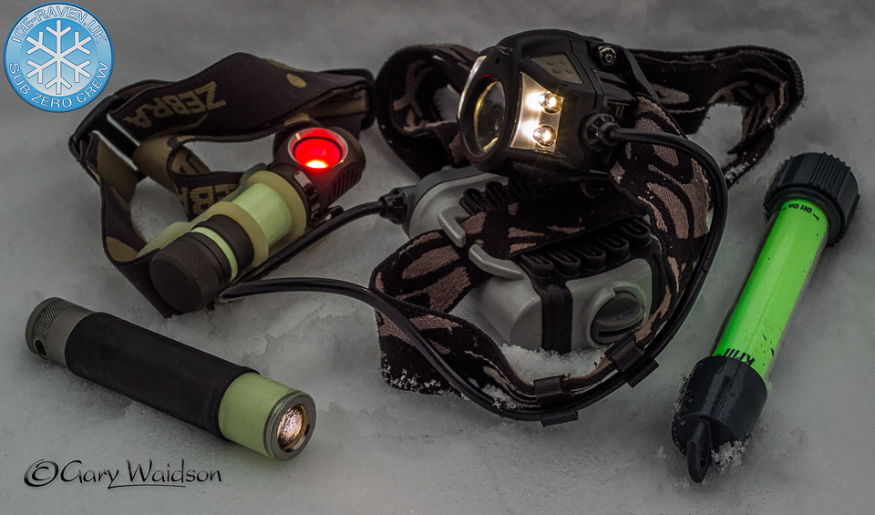 Headtorches and flashlights - Ice Raven - Sub Zero Adventure - Copyright Gary Waidson, All rights reserved.