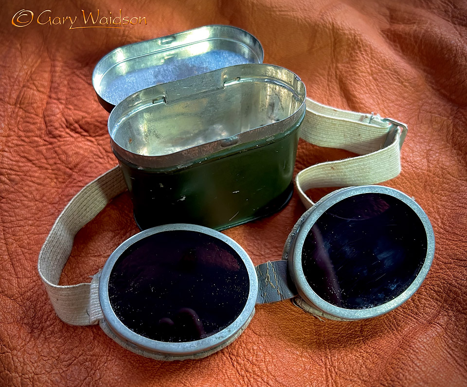 Vintage Snow Goggles. - Ice Raven - Sub Zero Adventure - Copyright Gary Waidson, All rights reserved.